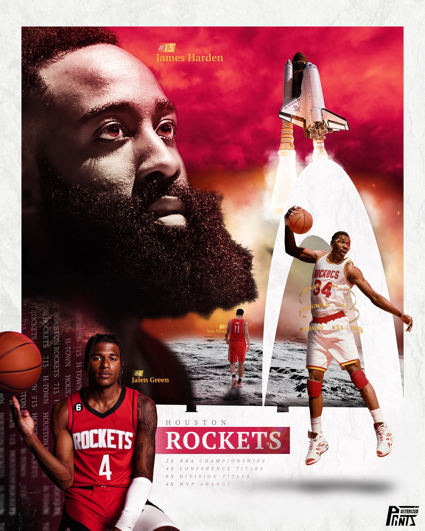 Houston Rockets Legacy Print